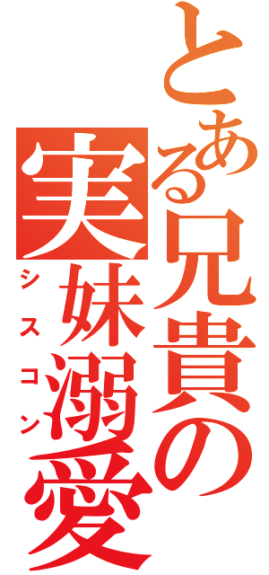 とある兄貴の実妹溺愛（シスコン）