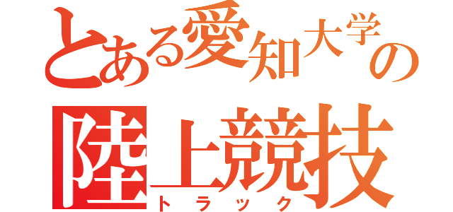 とある愛知大学の陸上競技部（トラック）