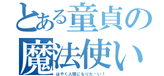 とある童貞の魔法使い（はやく人間になりた〜い！）