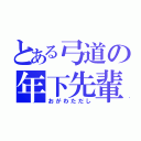 とある弓道の年下先輩（おがわただし）