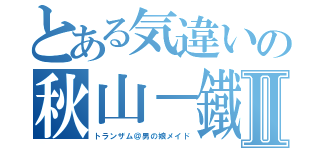 とある気違いの秋山－鐵美Ⅱ（トランザム＠男の娘メイド）