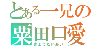 とある一兄の粟田口愛（きょうだいあい）