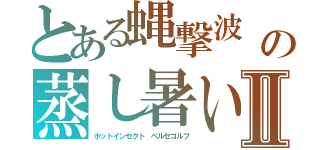 とある蝿撃波　の蒸し暑いⅡ（ホットインセクト　ベルセゴルフ）