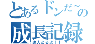 とあるドンだ～の成長記録（達人とるよ！！）