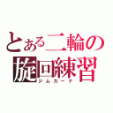 とある二輪の旋回練習（ジムカーナ）