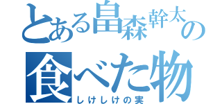 とある畠森幹太の食べた物（しけしけの実）