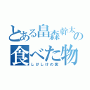 とある畠森幹太の食べた物（しけしけの実）