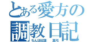 とある愛方の調教日記（ちんぽ奴隷  真弓）