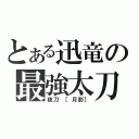 とある迅竜の最強太刀（夜刀 ［月影］）