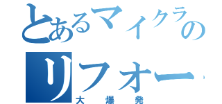 とあるマイクラのリフォーム（大爆発）