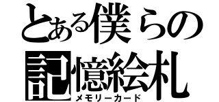 とある僕らの記憶絵札（メモリーカード）