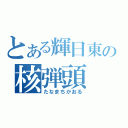 とある輝日東の核弾頭（たなまちかおる）