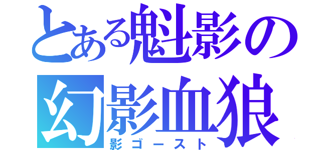 とある魁影の幻影血狼（影ゴースト）