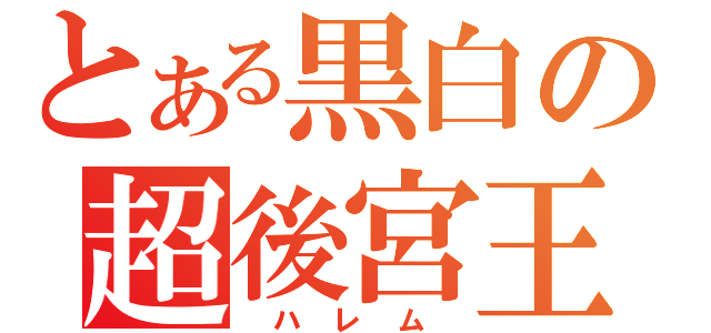 とある黒白の超後宮王（ ハ レ ム ）