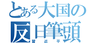 とある大国の反日筆頭（習近平）