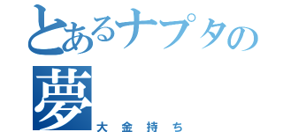 とあるナプタの夢（大金持ち）