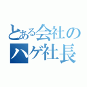 とある会社のハゲ社長（）