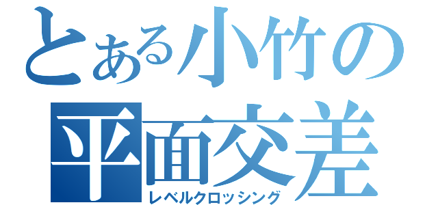 とある小竹の平面交差（レベルクロッシング）