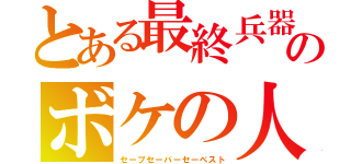 とある最終兵器のボケの人（セーブセーバーセーベスト）