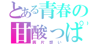 とある青春の甘酸っぱさ（両片想い）