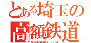 とある埼玉の高額鉄道（埼玉新都市交通ニューシャトル）