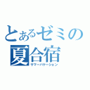 とあるゼミの夏合宿（サマーバケーション）