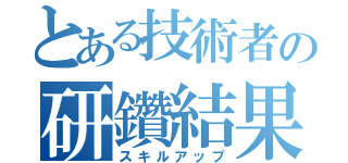 とある技術者の研鑽結果（スキルアップ）