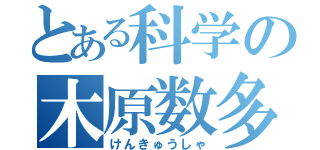 とある科学の木原数多（けんきゅうしゃ）