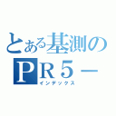 とある基測のＰＲ５－（インデックス）