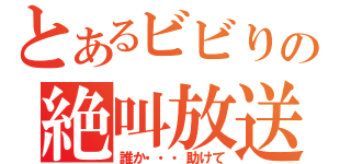 とあるビビりの絶叫放送（誰か・・・助けて）