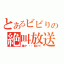 とあるビビりの絶叫放送（誰か・・・助けて）