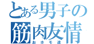 とある男子の筋肉友情（おホモ達）