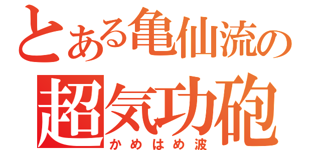 とある亀仙流の超気功砲（かめはめ波）