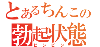 とあるちんこの勃起状態（ビンビン）