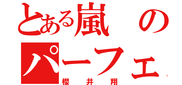 とある嵐のパーフェクト（櫻井翔）