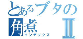 とあるブタの角煮Ⅱ（インデックス）