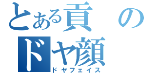 とある貢のドヤ顔（ドヤフェイス）