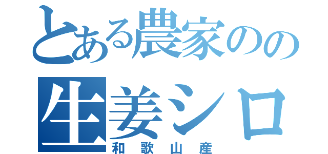 とある農家のの生姜シロップ（和歌山産）