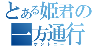 とある姫君の一方通行（ホントニー）