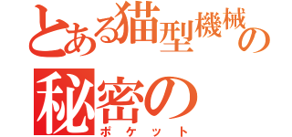 とある猫型機械の秘密の（ポケット）