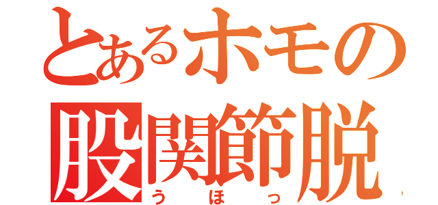 とあるホモの股関節脱臼（うほっ）