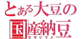 とある大豆の国産納豆（クサリマメ）