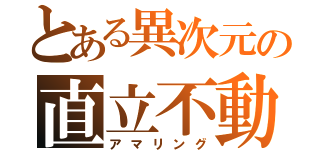 とある異次元の直立不動（アマリング）