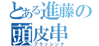 とある進藤の頭皮串（ブラッシング）