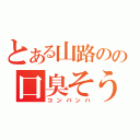 とある山路のの口臭そう（コンバンハ）