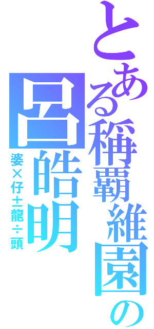 とある稱覇維園の呂皓明（婆×仔±龍÷頭）