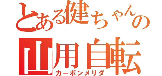 とある健ちゃんの山用自転車（カーボンメリダ）