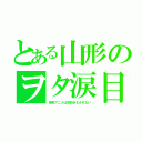 とある山形のヲタ涙目（深夜アニメは見向きもされない）