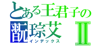 とある王君子の翫琮艾Ⅱ（インデックス）