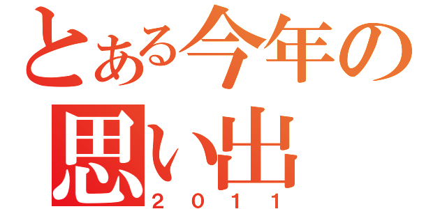 とある今年の思い出（２０１１）